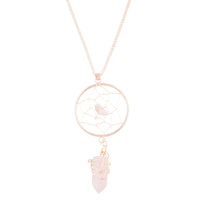 Rose Gold Semi-Precious Dream Catcher Necklace - link has visual effect only