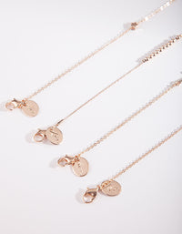 Rose Gold Lightning Bolt Bracelet & Anklet 4 Pack - link has visual effect only