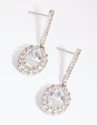 Diamond Simulant Oval Bar Earrings - link has visual effect only