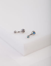 Rhodium Iridescent Belly Bar Pack - link has visual effect only