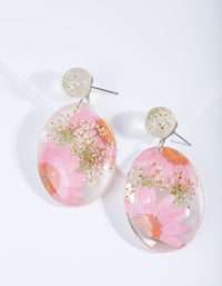 Flower Trap Resin Earrings - link has visual effect only