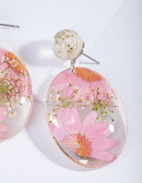 Flower Trap Resin Earrings - link has visual effect only