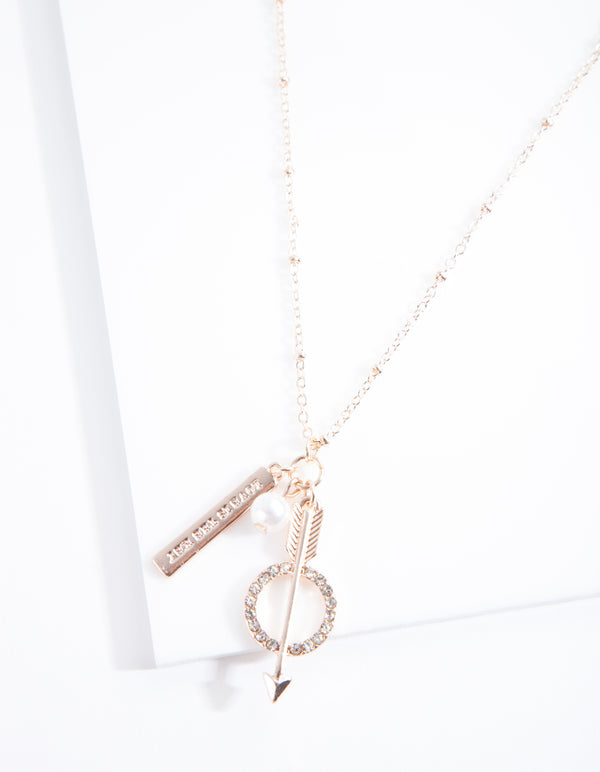 Rose Gold Keepsake Charm Necklace