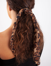 Large Square Leopard Print Bandana Hair Scarf - link has visual effect only