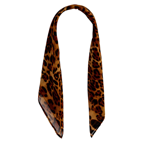 Large Square Leopard Print Bandana Hair Scarf