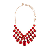 Red Gold Shining Red Bead Necklace - link has visual effect only