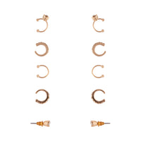 Gold Diamante Cuff Earrings 5-Pack - link has visual effect only