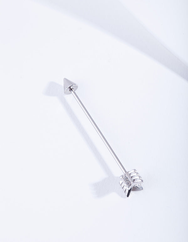 Rhodium Surgical Steel Arrow Industrial Bar