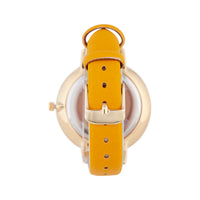 Mustard Blank Face PU Strap Watch - link has visual effect only