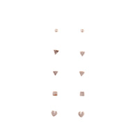 Rose Gold Micro Stud 5-Pack Earring - link has visual effect only