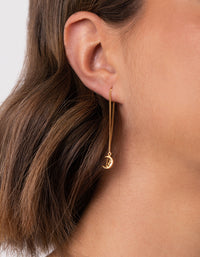 Gold Plated Sterling Silver Moon Thread Earrings - link has visual effect only