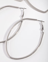 Silver Heart & Diamante Pack Hoop Earring - link has visual effect only