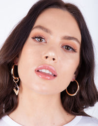 Gold Medium 40mm Hoop Earring - link has visual effect only