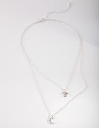 Silver Starry Night Layered Necklace - link has visual effect only