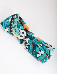 Green Tropical Fabric Headband - link has visual effect only