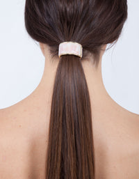 Pink Pearlescent Acrylic Ponytail Cuff - link has visual effect only