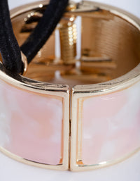 Pink Pearlescent Acrylic Ponytail Cuff - link has visual effect only