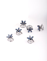 Gunmetal Blue Hair Screw 6-Pack - link has visual effect only