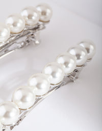 Silver Pearl Barrette Pack - link has visual effect only