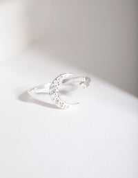 Sterling Silver Diamante Celestial Ring - link has visual effect only