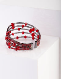 Berry Beaded Cuff Bracelet - link has visual effect only