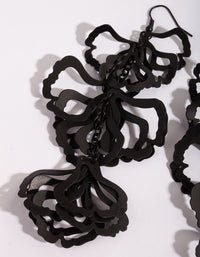 Black Petal Drop Earrings - link has visual effect only