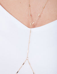 Gold Beaded Body Chain - link has visual effect only