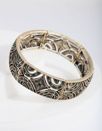 Antique Green Clamp Bracelet - link has visual effect only