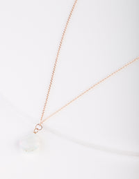 Moonstone Teardrop Rose Gold Necklace - link has visual effect only