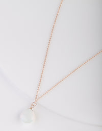 Moonstone Teardrop Rose Gold Necklace - link has visual effect only