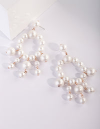 White Multi Ball Drop Earrings - link has visual effect only