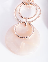 Rose Gold Iridescent Hanging Loop Earrings - link has visual effect only