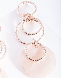 Rose Gold Iridescent Hanging Loop Earrings - link has visual effect only