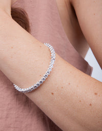 Cubic Zirconia Silver Bracelet - link has visual effect only