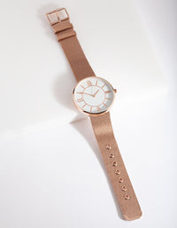 Rose Gold Classic Mesh Strap Watch - link has visual effect only