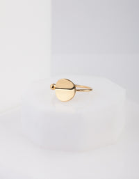 Gold Plated Sterling Silver Open Disc Ring - link has visual effect only