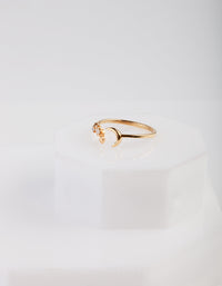 Gold Plated Sterling Silver Open Celestial Ring - link has visual effect only