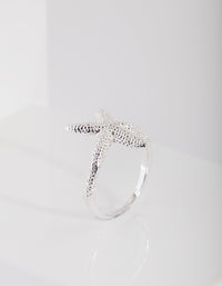 Silver Textured Starfish Ring - link has visual effect only