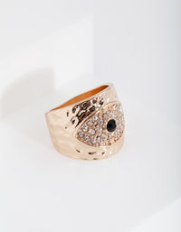 Gold Diamante Eye Band Ring - link has visual effect only