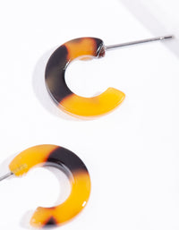 Acrylic Tort Mini Open Hoop Earrings - link has visual effect only