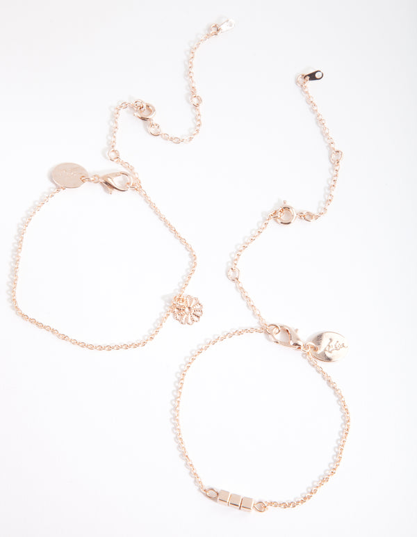 Rose Gold Sand Storm Bracelet Anklet Pack