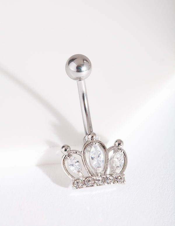 Silver Crown Belly Bar