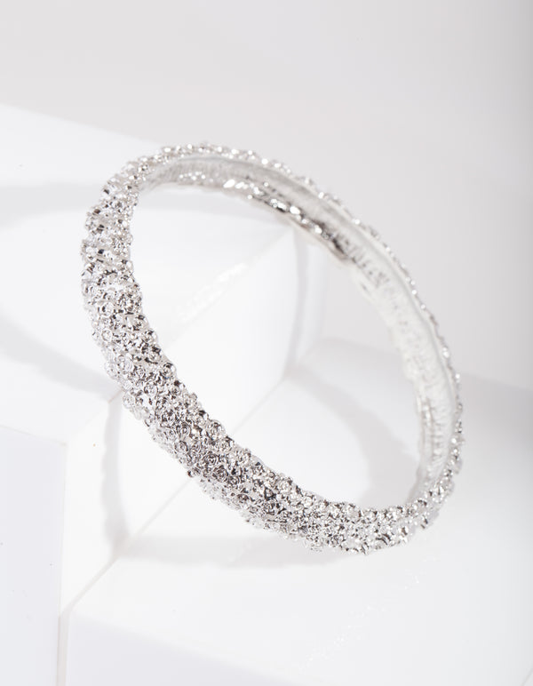 Crater Rhodium Bracelet