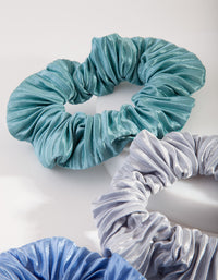 Blue Tones Pleated Scrunchie Pack - link has visual effect only