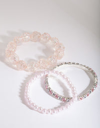 Kids Pink Beaded Bracelet Pack - link has visual effect only