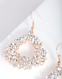 Rose Gold Diamante Teardrop Earrings - link has visual effect only