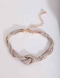 White and Gold Knot Bracelet - link has visual effect only