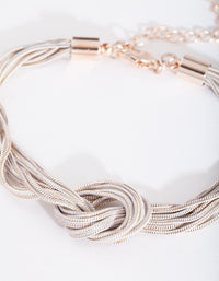 White and Gold Knot Bracelet - link has visual effect only