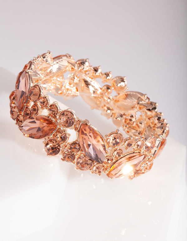 Rose Gold Diamante Bangle