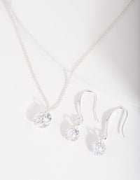 Silver Cubic Zirconia Diamante Necklace - link has visual effect only